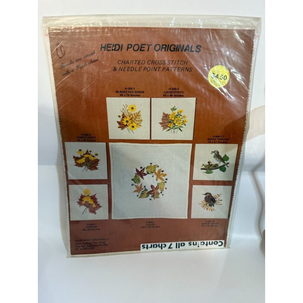 NEW IN PACKAGE Heidi Poet Originals Birds and Floral Fall Autumn Nature Wildlife